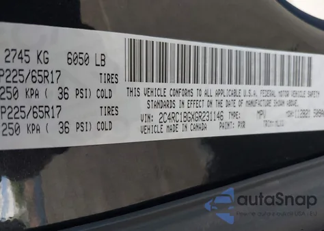 2016 Chrysler Town & Country Touring from USA, damaged, VIN 2C4RC1BGXGR231146